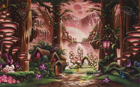 fairy tales animation pictures fantasy fairy tale art magic cartoon trees forest cute kids