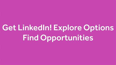 linkedin explore options  find opportunities  april
