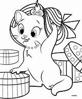 Marie Coloring Pages Cat Disney Print sketch template
