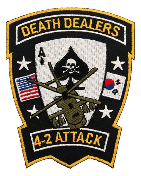 army  company  battalion  aviation attack regiment death dealers patch flying