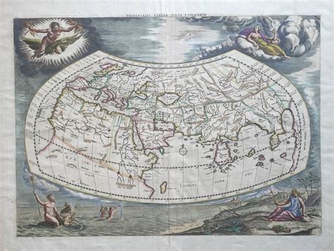 antique map ancient world  ptolemy