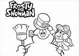 Frosty Snowman Coloring Pages Printable Karen Friends sketch template
