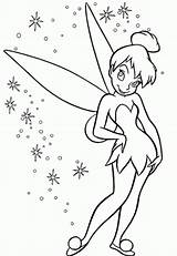 Tinkerbell Coloring Pages Bell Tinker Printable Clip Disney Kingdom Magic sketch template