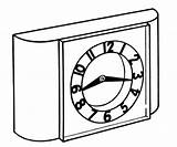 Clock Coloring Pages Blank Color sketch template