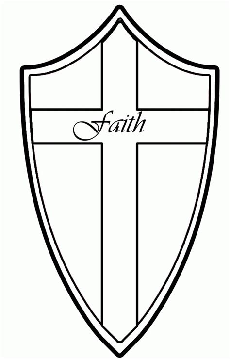 shield  faith coloring page coloring home