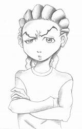 Riley Boondocks Freeman Sketch Coloring Pages Meteor Deviantart Template Comment Favourites Add sketch template