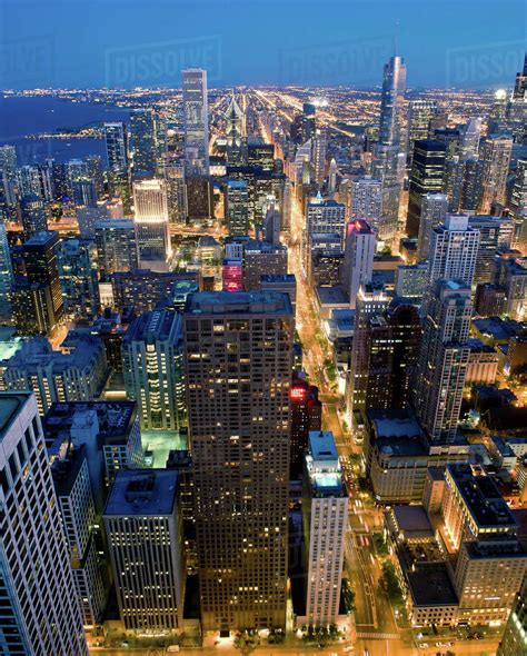 view  downtown chicago illinois usa stock photo dissolve