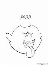 Boo Mario Coloring Pages King Getdrawings Getcolorings Printable Print Drawing Bomb sketch template