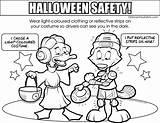 Safety Halloween Coloring Colouring Pages Medium Resolution Elementary sketch template
