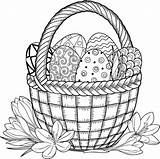 Pisanki Kolorowanka Pasqua Uova Koszyczku Druku Wielkanocnym Pokoloruj Drukowania Obrazek sketch template