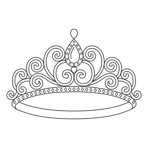 coloring pages princess crown