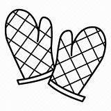 Kitchen Oven Mitts Icon Mitten Protection Clothes Restaurant Iconfinder sketch template