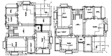Bungalow Floor Plan Distribution With Dimensions Cad Drawing Details