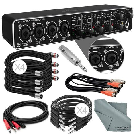 behringer  phoria umchd usb  audiomidi interface  accessory bundle   xpix cables