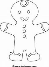 Gingerbread Coloring Boy Man Christmas Pages Template Printable Craft sketch template