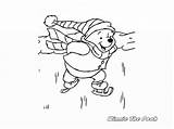 Pooh Coloring Winnie Christmas Pages Winter Printable Kids Book Colouring Getcolorings Choose Board sketch template