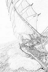 Coloring Ships Pages Sailing Tall Filminspector sketch template