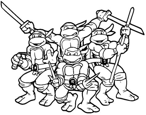 happy ninja turtles coloring page  printable coloring pages