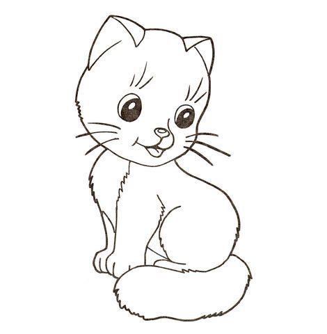 cute  kitten coloring page cat coloring page animal coloring