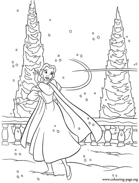 cute coloring page  beauty   beast   belle