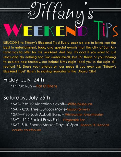 pin on tiffany s weekend tips