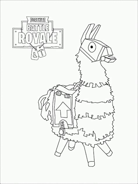 fortnite llama coloring pages coloring home