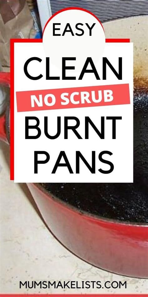 clean burnt pans quick simple  easy cleaning burnt pans