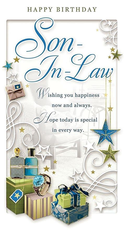 son  law birthday card happy birthday  gift boxes happy