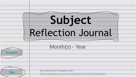 teaching   artist reflection journal template  resources