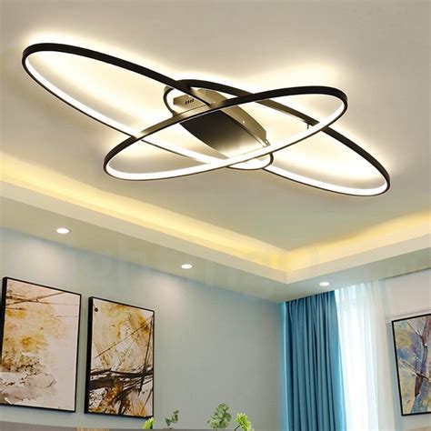 dimmable oval led modern comtemporary alumilium ceiling light flush mount lamp  living room