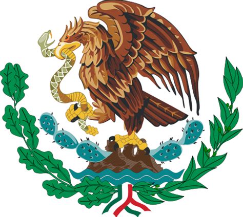 mexican flag center symbol