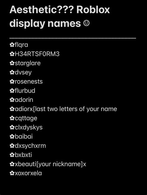 aesthetic roblox display names   instagram roblox user