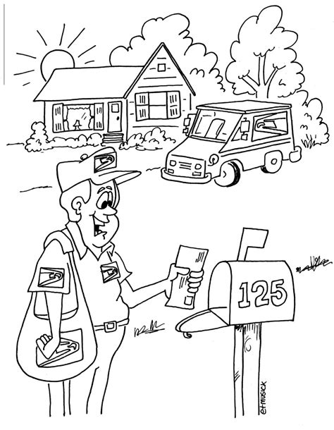 post office coloring page  getdrawings