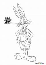 Jam Bugs Bunny Tunes Looney Daffy Bunny2 sketch template