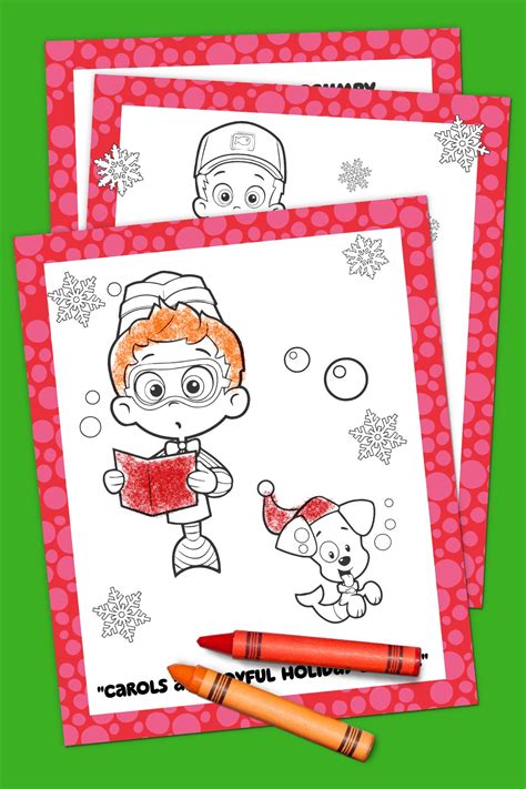 bubble guppies holiday coloring pack nickelodeon parents