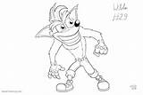Crash Bandicoot sketch template