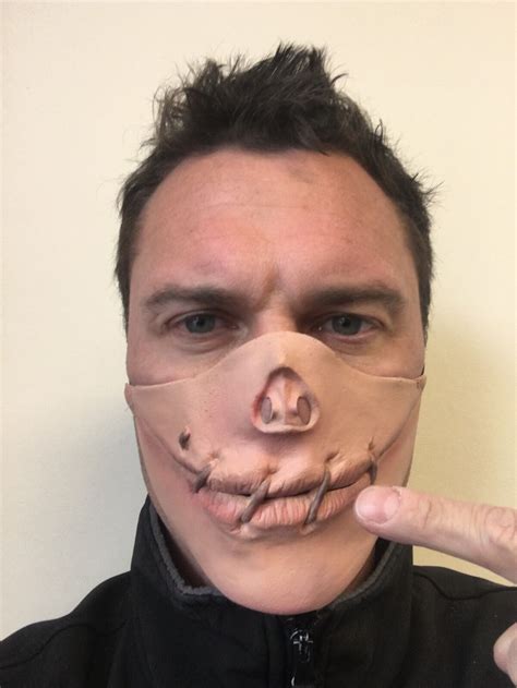 Speak No Evil Stitched Sewn Shut Mouth Half Face Mask Halloween Fancy