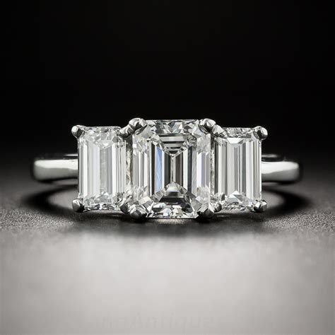 ct emerald cut diamond  stone ring gia