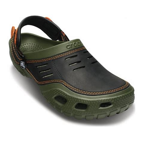 crocs crocs yukon sport army green black    mens clogs crocs  pure brands uk uk