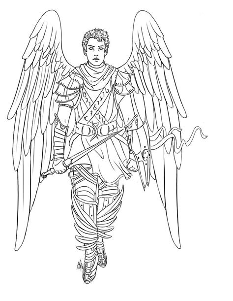 warrior castiel monster coloring pages angel coloring pages fairy