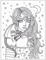 Coloring Pages Dragon Unicorn sketch template