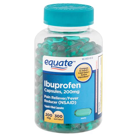 equate ibuprofen capsules  mg  count walmartcom