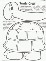 Crafts Turtle Preschool Activities Preschoolers Kindergarten Turtles Craft Pattern Printable Kids Paper Theme Shell Reptiles Tucker Letter Book Cut Squish sketch template