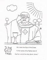 Coloring Mass Catholic Pages Parts Book Template sketch template