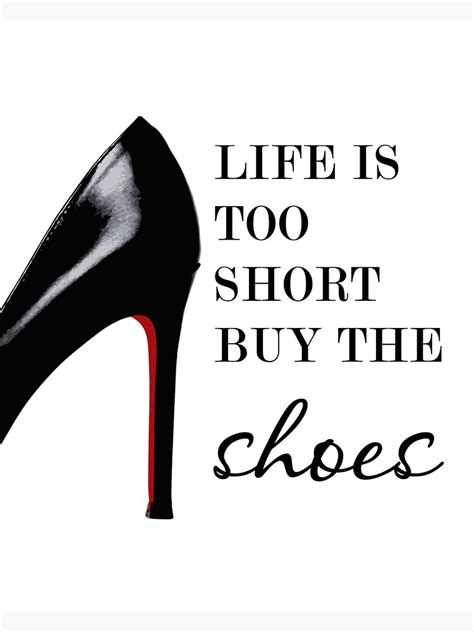 life   short buy  shoes shoe print fashion print quote sticker  sale