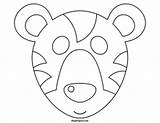 Tiger Mask Template Face Coloring Color Printable Masks Kids Maskspot Sketch Choose Board sketch template