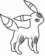 Pokemon Umbreon Coloring Pages Espeon Eevee Greninja Fire Drawing Line Pikachu Color Type Colouring Reshiram Printable Sheets Print Kids Coloriage sketch template
