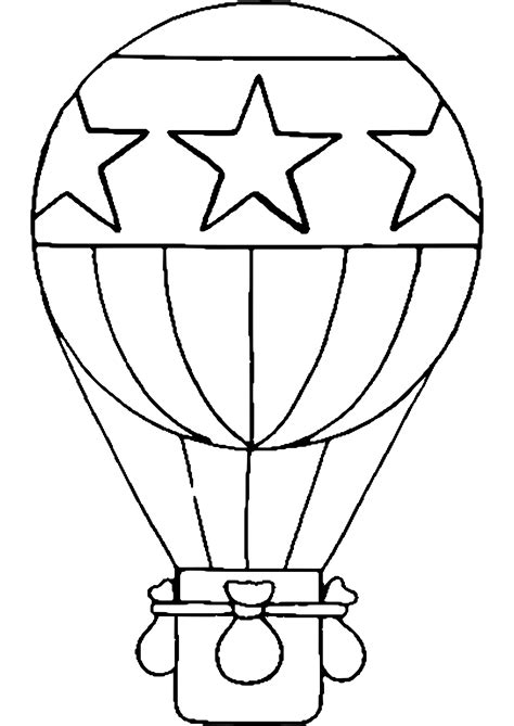 hot air balloon  transportation  printable coloring pages