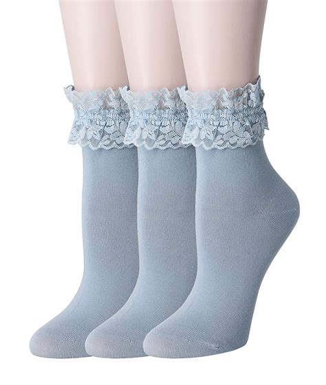 women lace ruffle frilly ankle socks fashion ladies girl princess h04