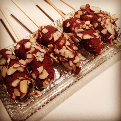 Frozen Chocolate Almonds Covered Banana Sticks Chocolate Covered